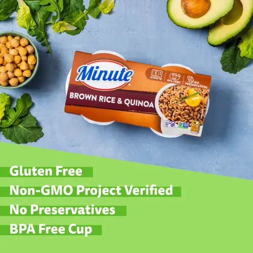 Minute Brown Rice and Quinoa, Gluten Free Microwaveable Rice and Quinoa Cups, 4.4 oz, 2 Ct thumbnail 4