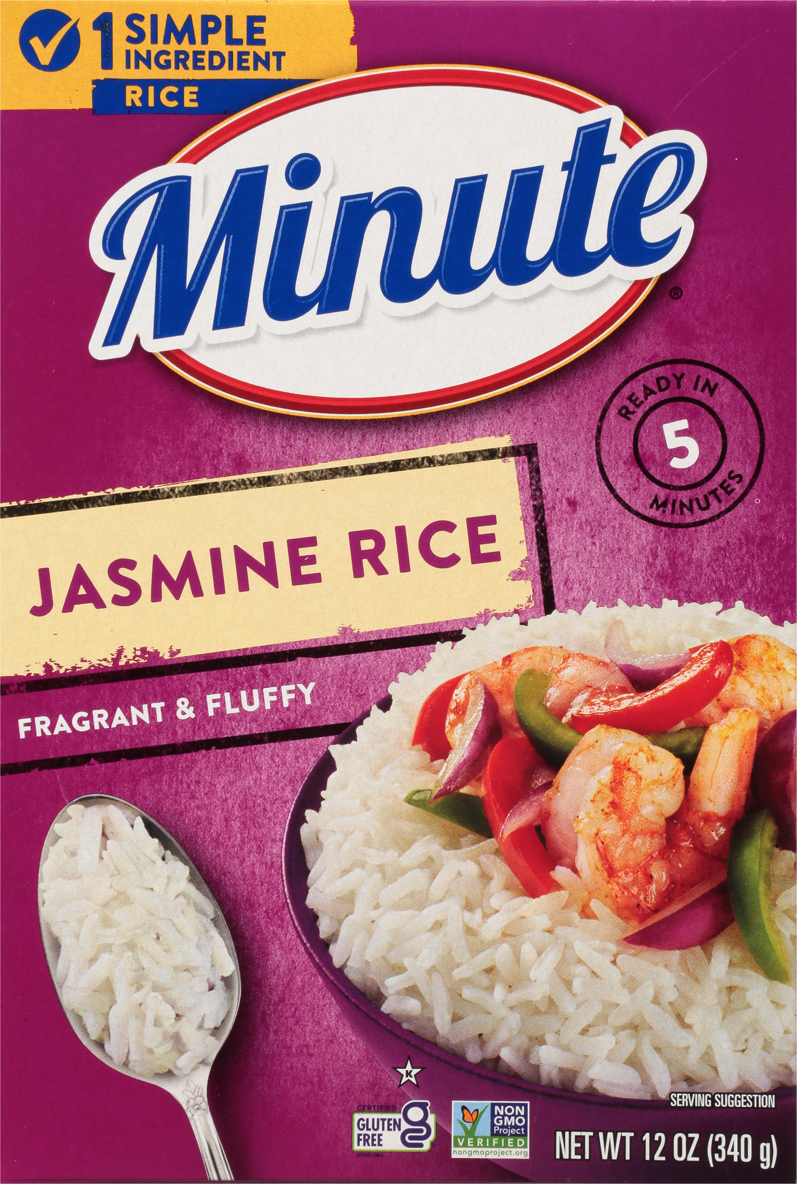 Minute Instant Jasmine Rice, Fragrant and Fluffy, Gluten Free, 12 oz thumbnail 2