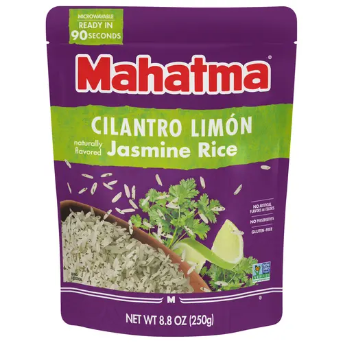 Mahatma Ready-to-Heat Cilantro Limon Jasmine Rice, Gluten Free, 8.8 oz Bag