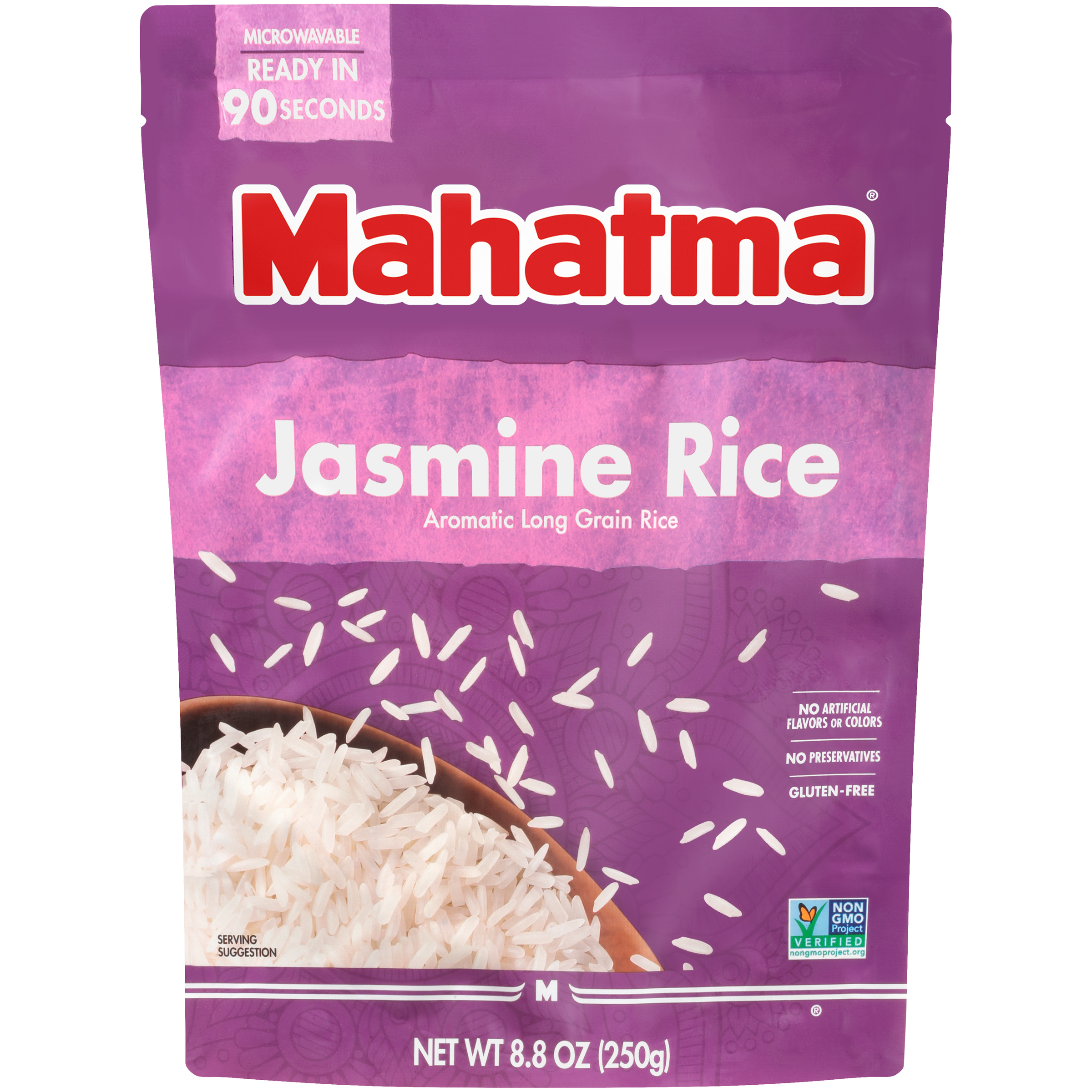 Mahatma Ready-to-Heat White Jasmine Rice, 8.8 oz Bag thumbnail 2