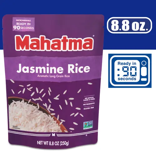 Mahatma Ready-to-Heat White Jasmine Rice, 8.8 oz Bag thumbnail 3