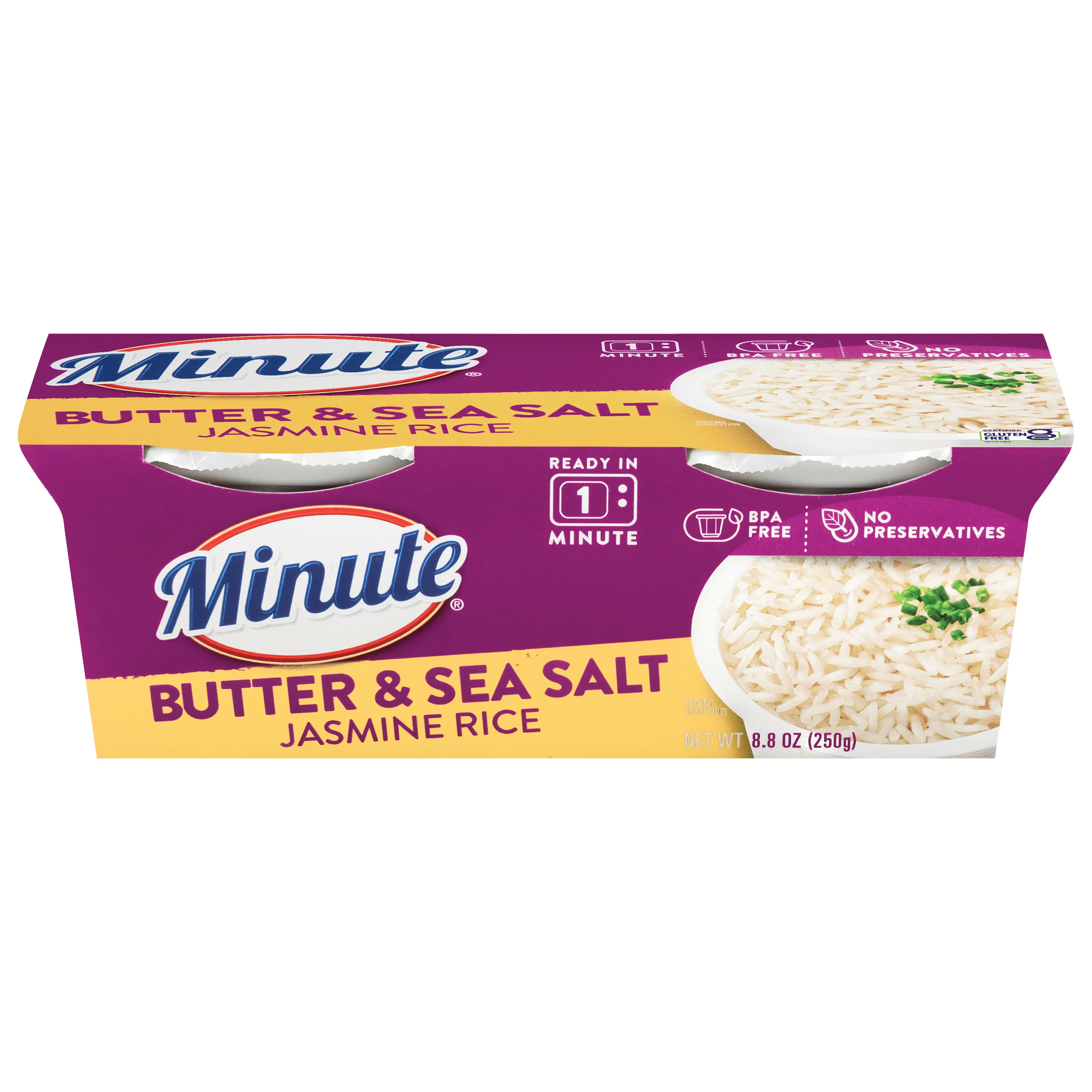 Minute RTS Butter & Sea Salt, Gluten Free, 8.8 oz, 2 Cups