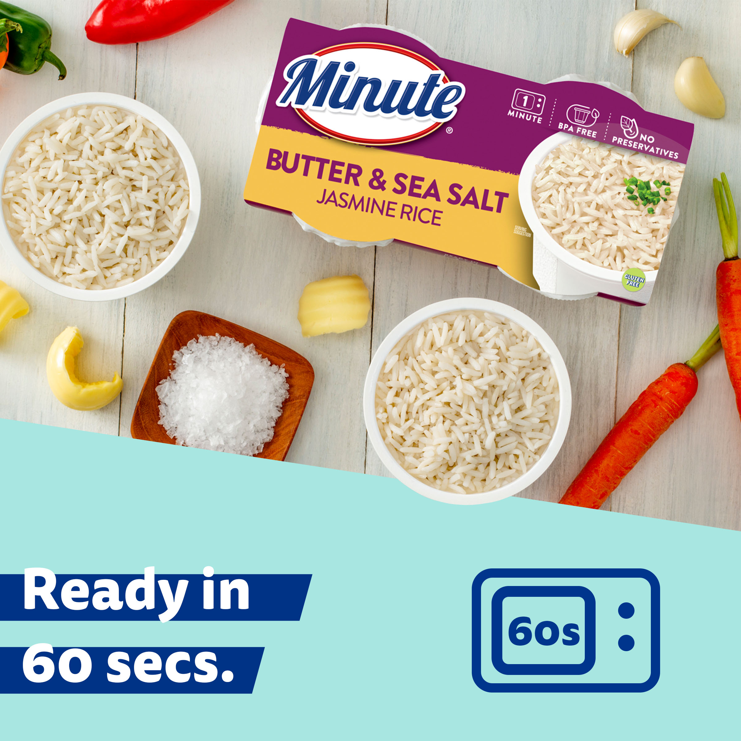Minute RTS Butter & Sea Salt, Gluten Free, 8.8 oz, 2 Cups thumbnail 2