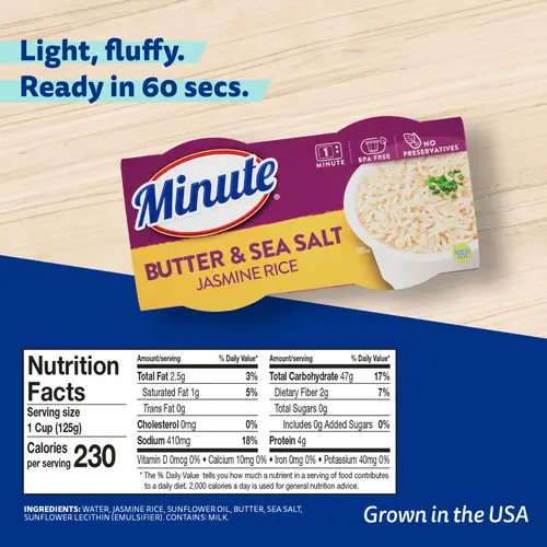 Minute RTS Butter & Sea Salt, Gluten Free, 8.8 oz, 2 Cups thumbnail 4