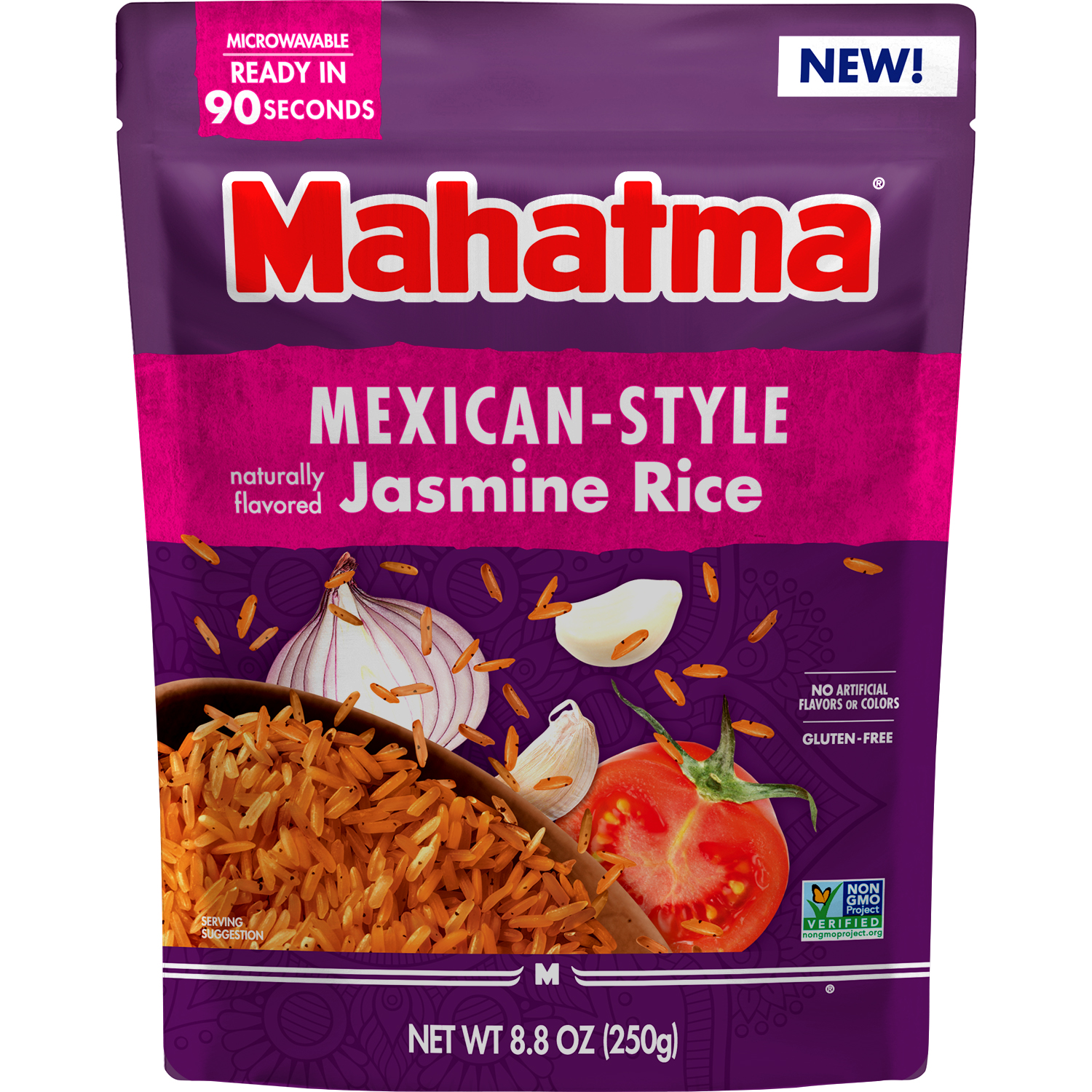Mahatma Ready-to-Heat Mexican-Style Jasmine Rice, 8.8 oz Bag thumbnail 2