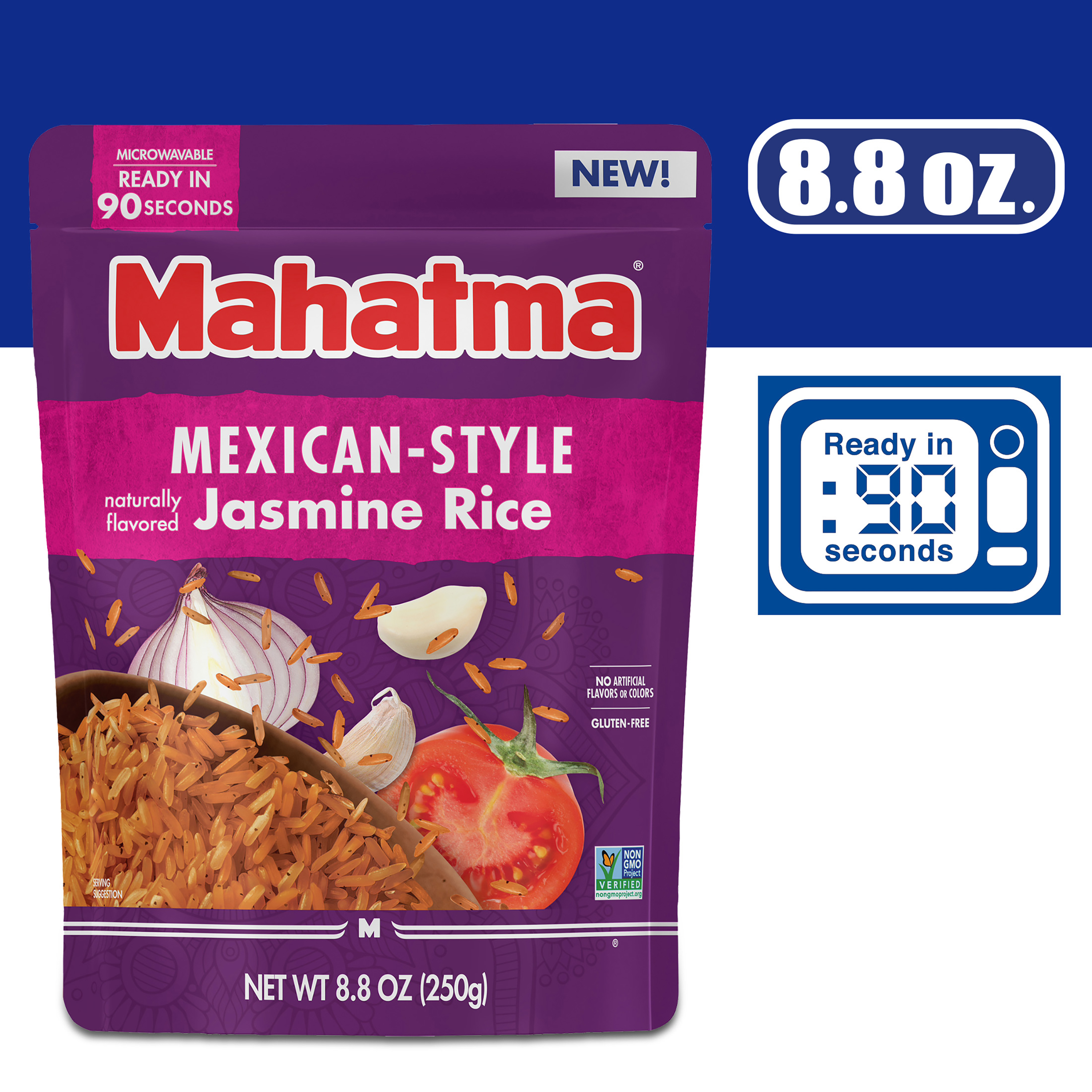 Mahatma Ready-to-Heat Mexican-Style Jasmine Rice, 8.8 oz Bag thumbnail 3