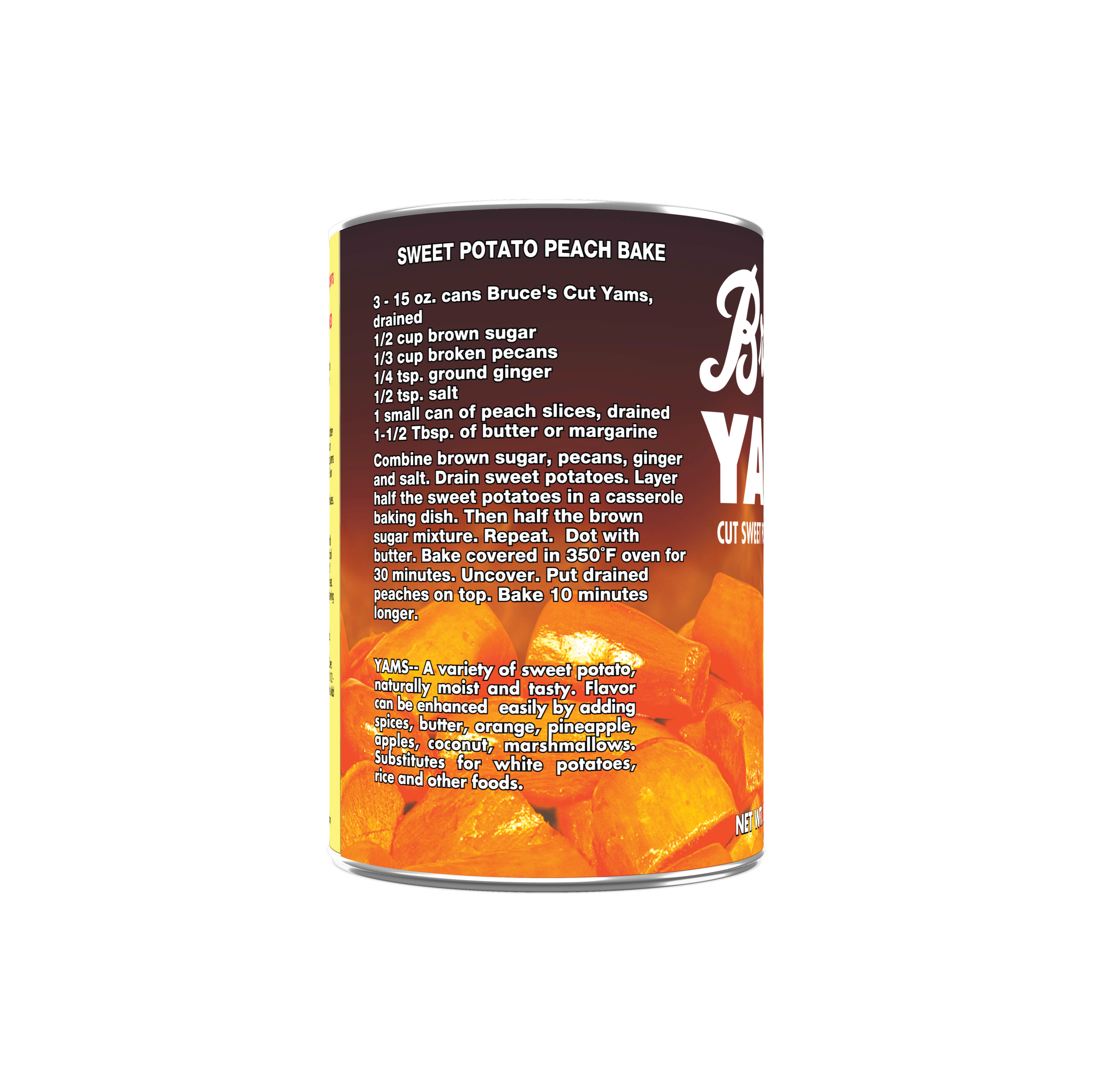 Bruce's Canned Yams Cut Sweet Potatoes in Syrup, 15 oz , Can thumbnail 4