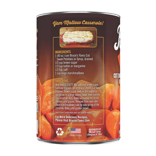 Bruce's Yams Cut Sweet Potatoes in Syrup, Canned Vegetables, 40 oz thumbnail 2