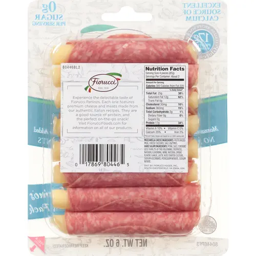 Fiorucci Hard Salami and Mozzarella Panino, 6 oz, 8 Count thumbnail 2