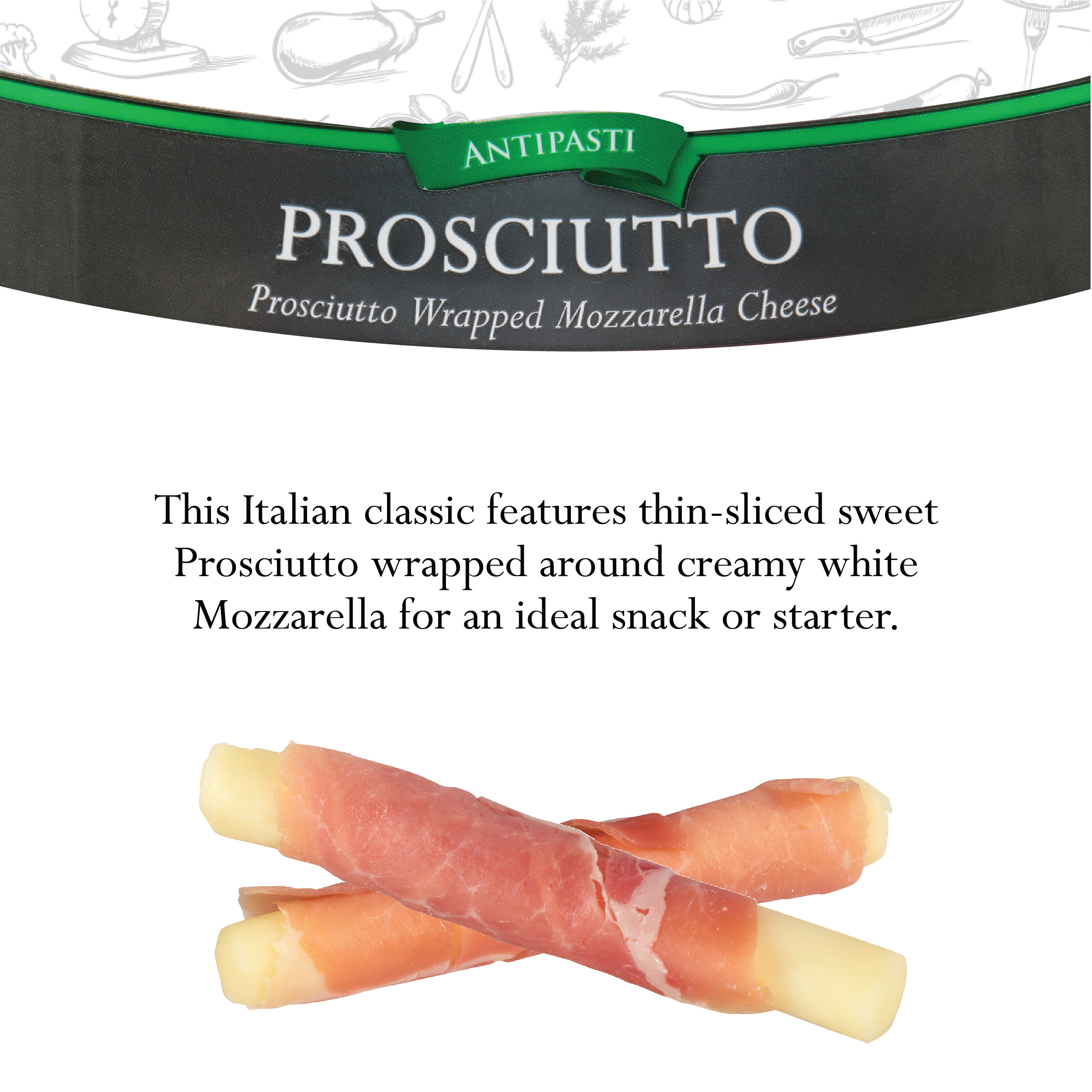 Fiorucci Prosciutto and Mozzarella Panino Tray, 4.3 oz, 6 Count thumbnail 2