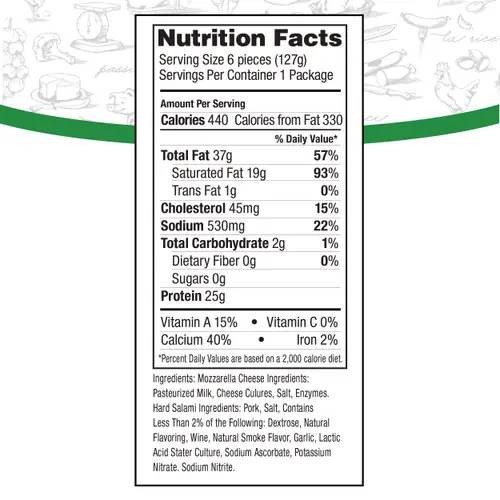 Fiorucci Hard Salami and Mozzarella Cheese Paninos, 4.5 Ounce, 6 Count Resealable Plastic Tray thumbnail 2