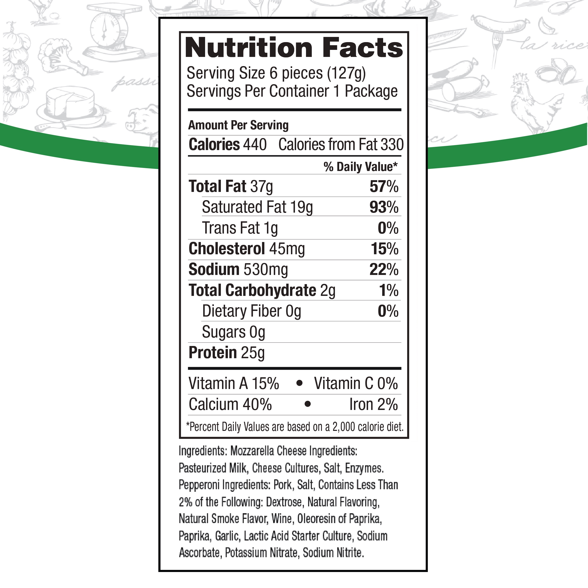 Fiorucci Pepperoni and Mozzarella Panino Tray, 4.5 oz., 6 Count thumbnail 3