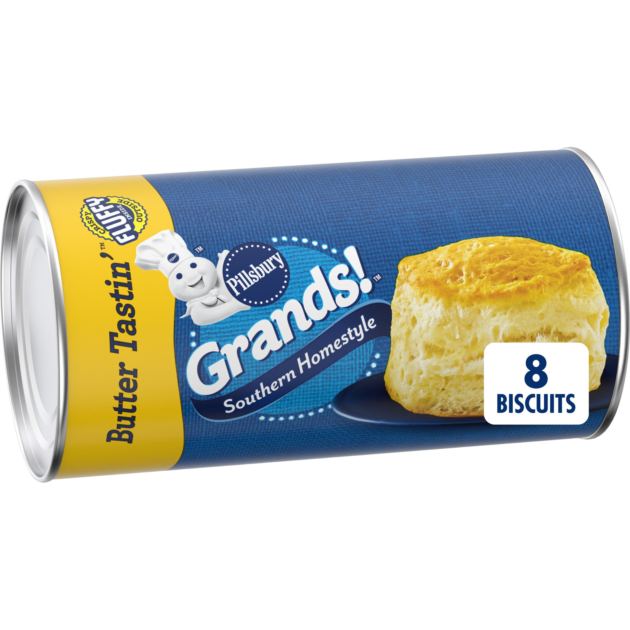 Pillsbury Grands! Southern Homestyle Butter Tastin' Biscuit Dough, 8 Ct, 16.3 oz