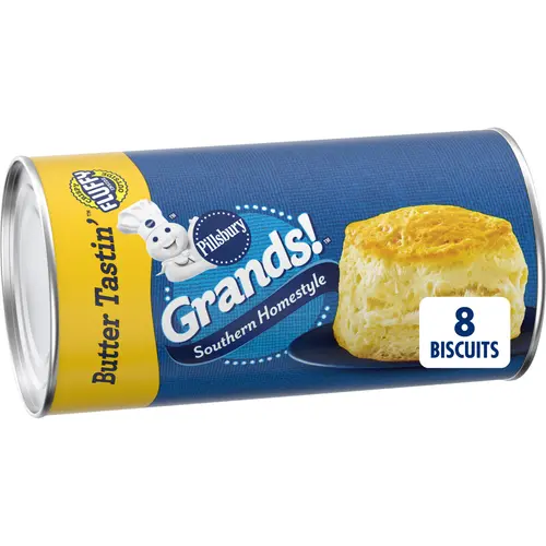 Pillsbury Grands! Southern Homestyle Butter Tastin' Biscuit Dough, 8 Ct, 16.3 oz thumbnail 2