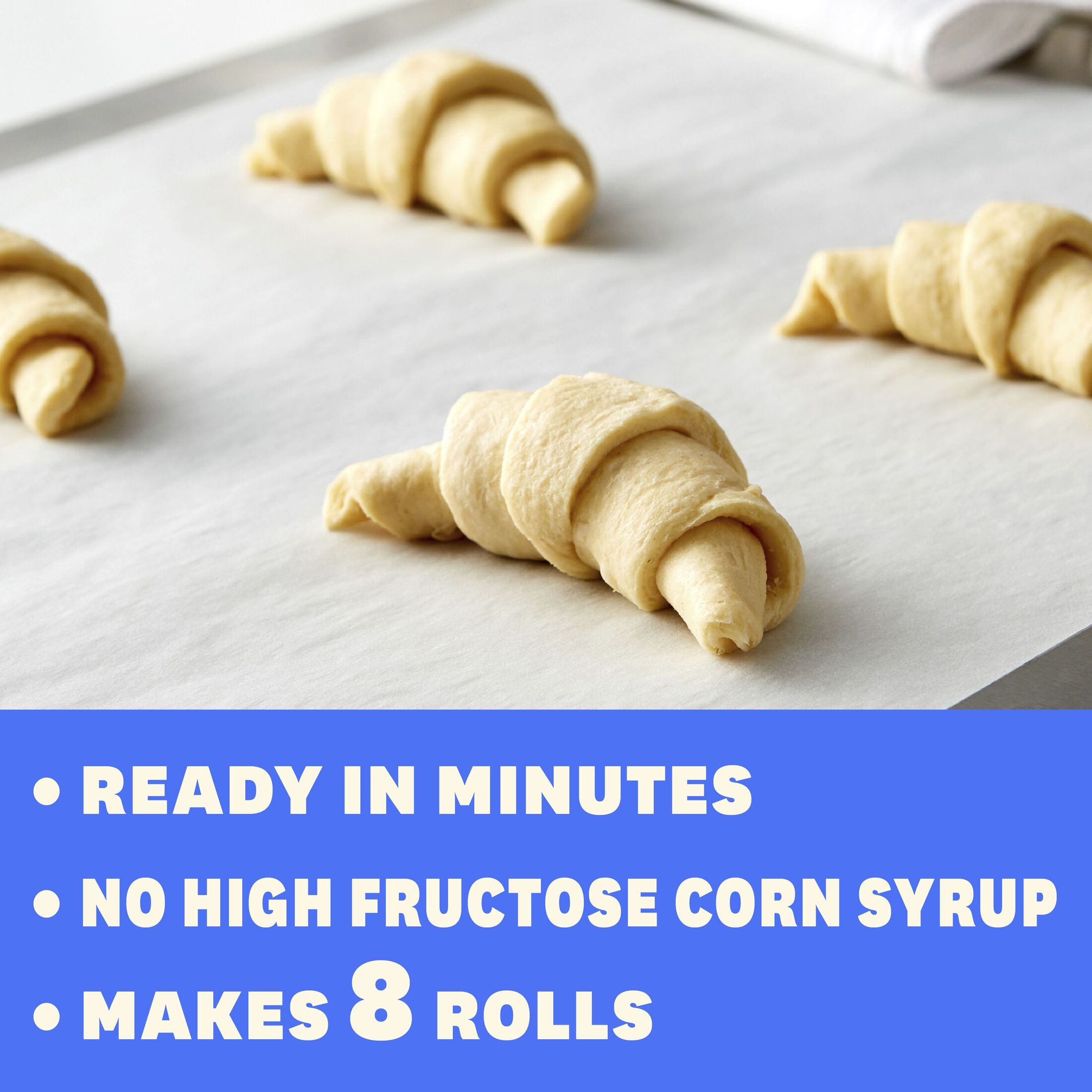 Pillsbury Crescent Rolls, Original Refrigerated Canned Pastry Dough, 8 Rolls, 8 oz thumbnail 4