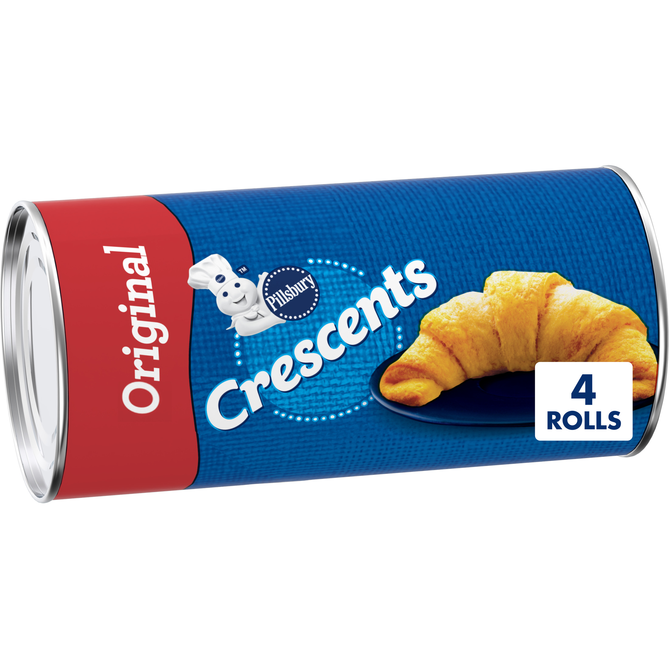 Pillsbury Crescent Rolls, Original Refrigerated Canned Pastry Dough, 4 oz