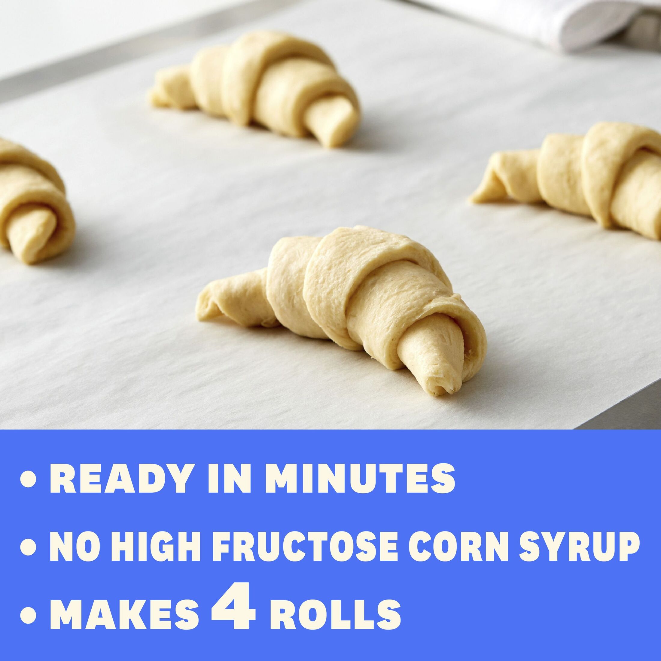 Pillsbury Crescent Rolls, Original Refrigerated Canned Pastry Dough, 4 oz thumbnail 3