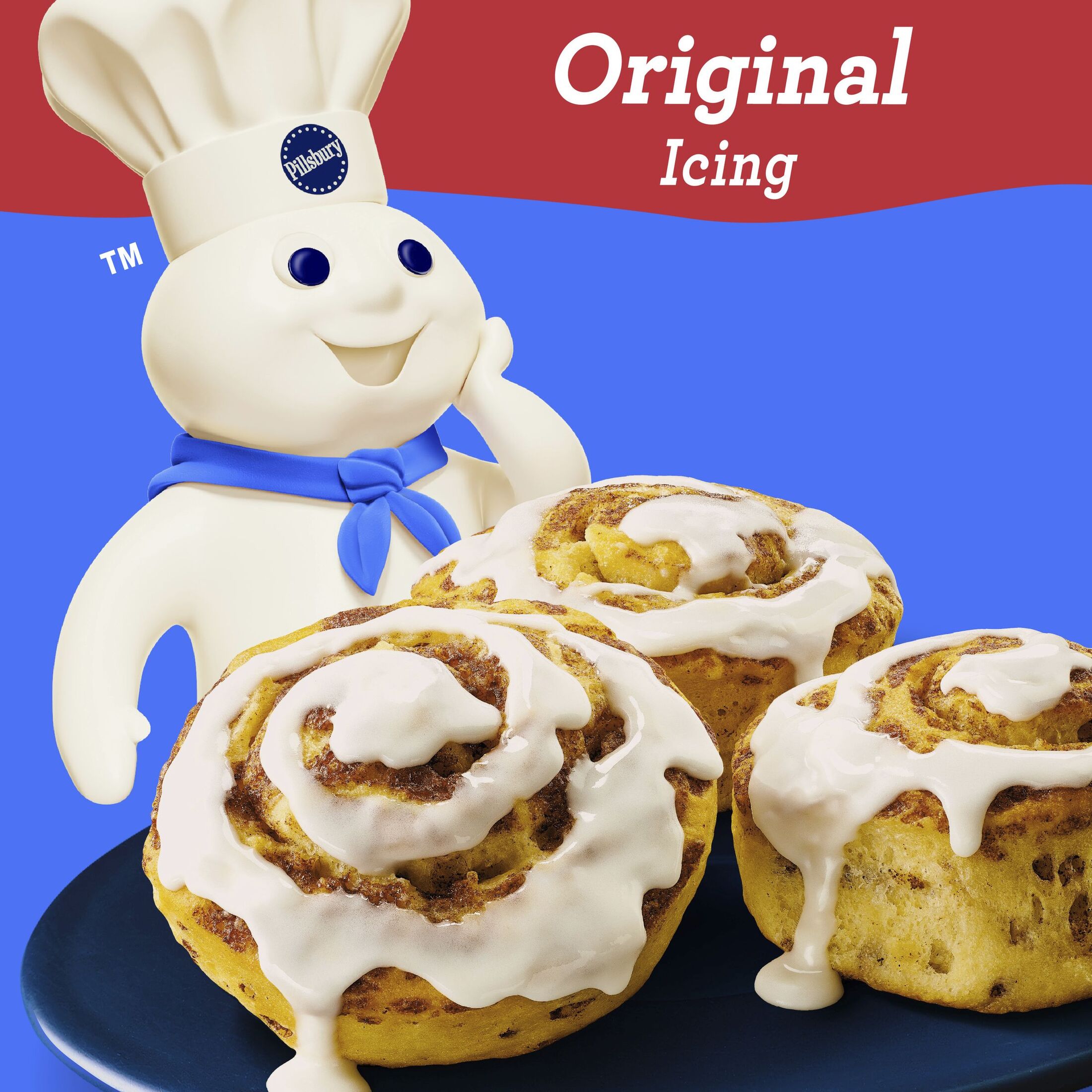 Pillsbury Cinnamon Rolls with Original Icing, Canned Pastry Dough, 8 Rolls, 12.4 oz thumbnail 3