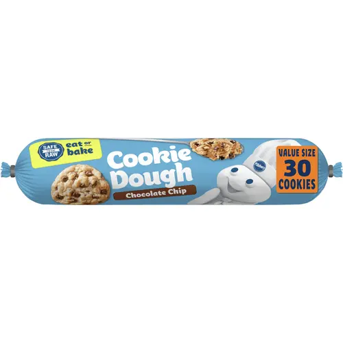 Pillsbury Ready To Bake Chocolate Chip Cookie Dough, Value Size, 30 oz thumbnail 2