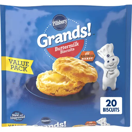 Pillsbury Grands! Buttermilk Biscuits Frozen Dough, Value Pack, 20 ct., 41.6 oz.