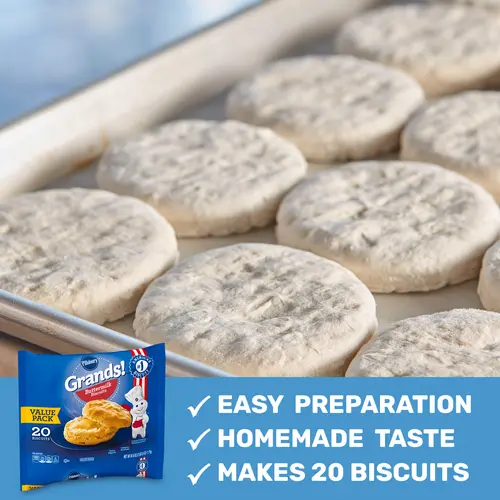 Pillsbury Grands! Buttermilk Biscuits Frozen Dough, Value Pack, 20 ct., 41.6 oz. thumbnail 3