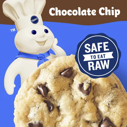 Pillsbury Ready to Bake Refrigerated Chocolate Chip Cookie Dough, 24 Cookies, 16 oz thumbnail 2