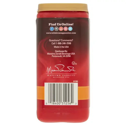 Hills Bros. White Chocolate Caramel Cappuccino Instant Coffee Mix, 16 Ounce Canister thumbnail 3