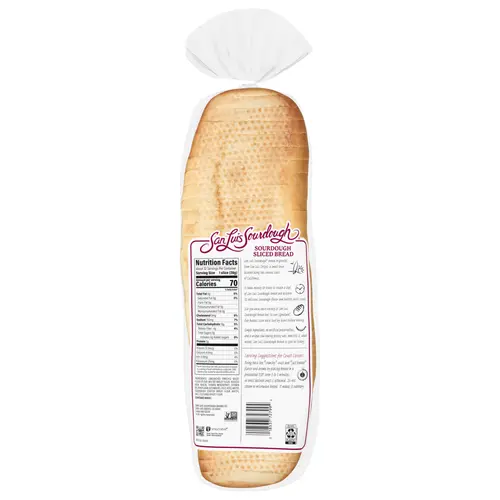 San Luis Sourdough Plain Bread, 32 oz, Pre-sliced Sourdough Bread, Bag thumbnail 4