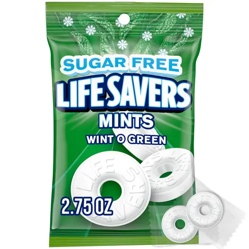 Life Savers Wint-O-Green Sugar Free Breath Mints Hard Candy - 2.75 oz