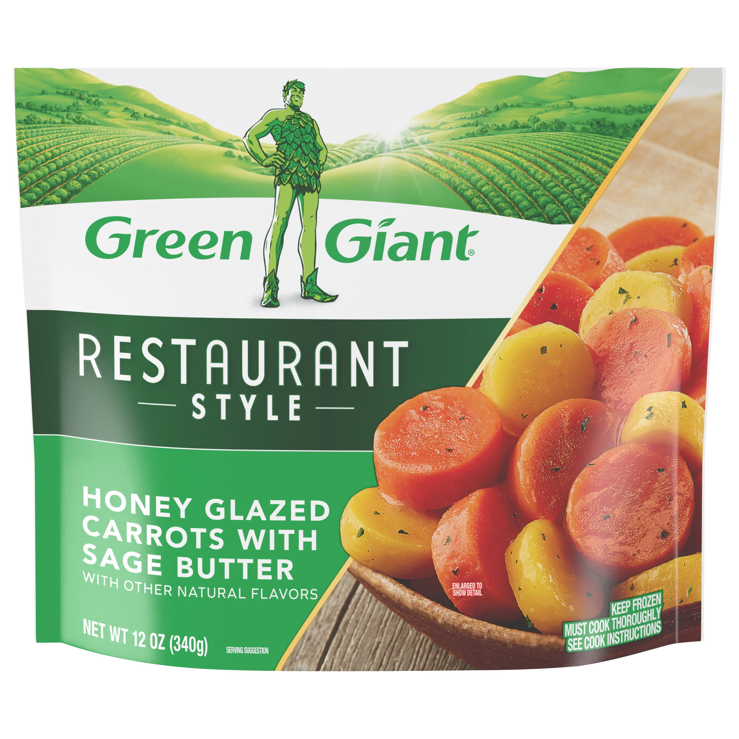 Green Giant Restaurant Style Honey Glazed Carrots with Sage Butter, 12 oz Bag (Frozen) thumbnail 2