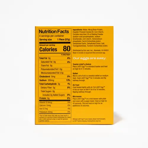 Just Egg Folded, Plant-Based Egg, Non-GMO, Egg-Free 4 Count, 8 oz thumbnail 3