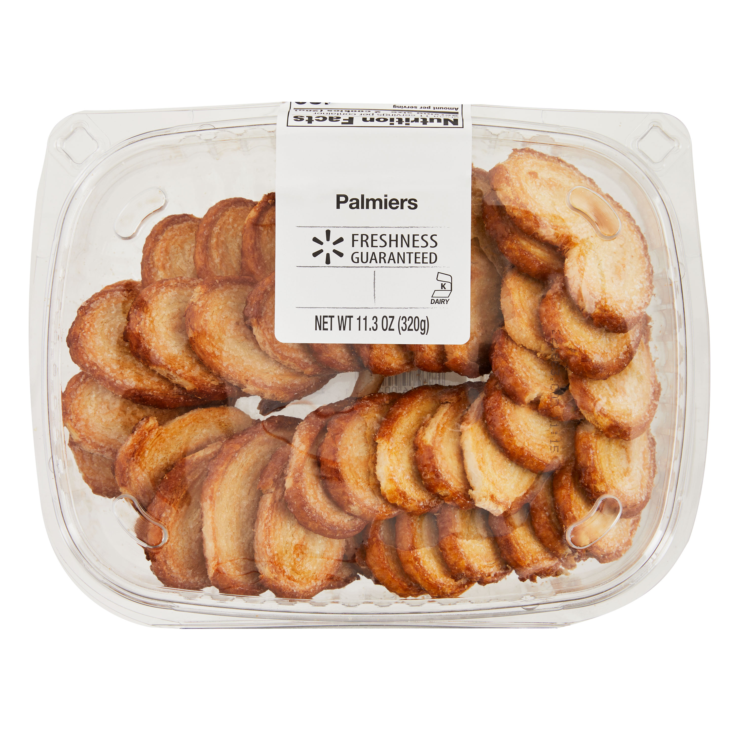 Freshness Guaranteed Mini Palmiers, 11.3 oz, 22 Count, Shelf-Stable, Baked, Crispy and Flaky Butter Cookie