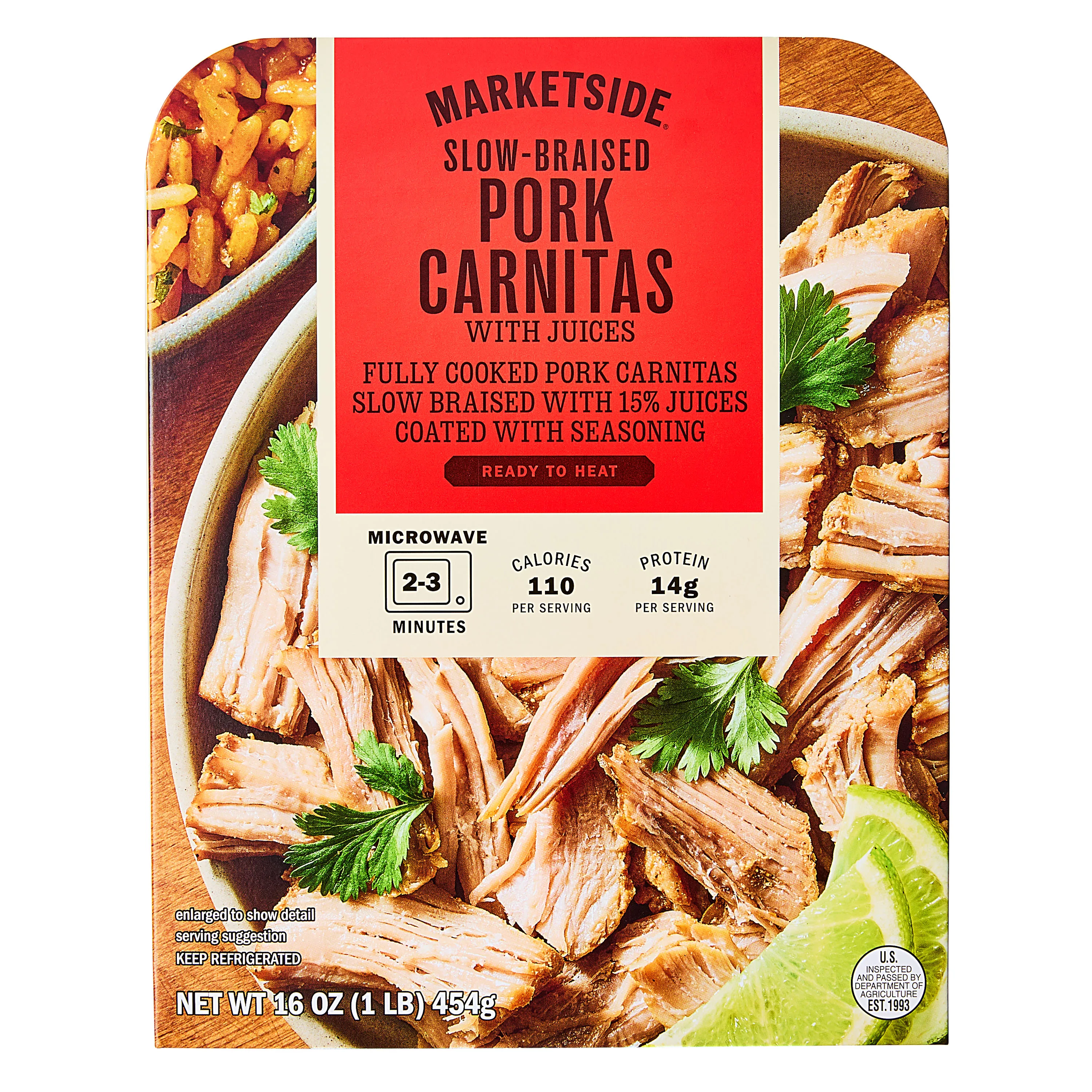 Marketside Ready To Heat Slow-Braised Pork Shoulder Carnitas, 16 oz