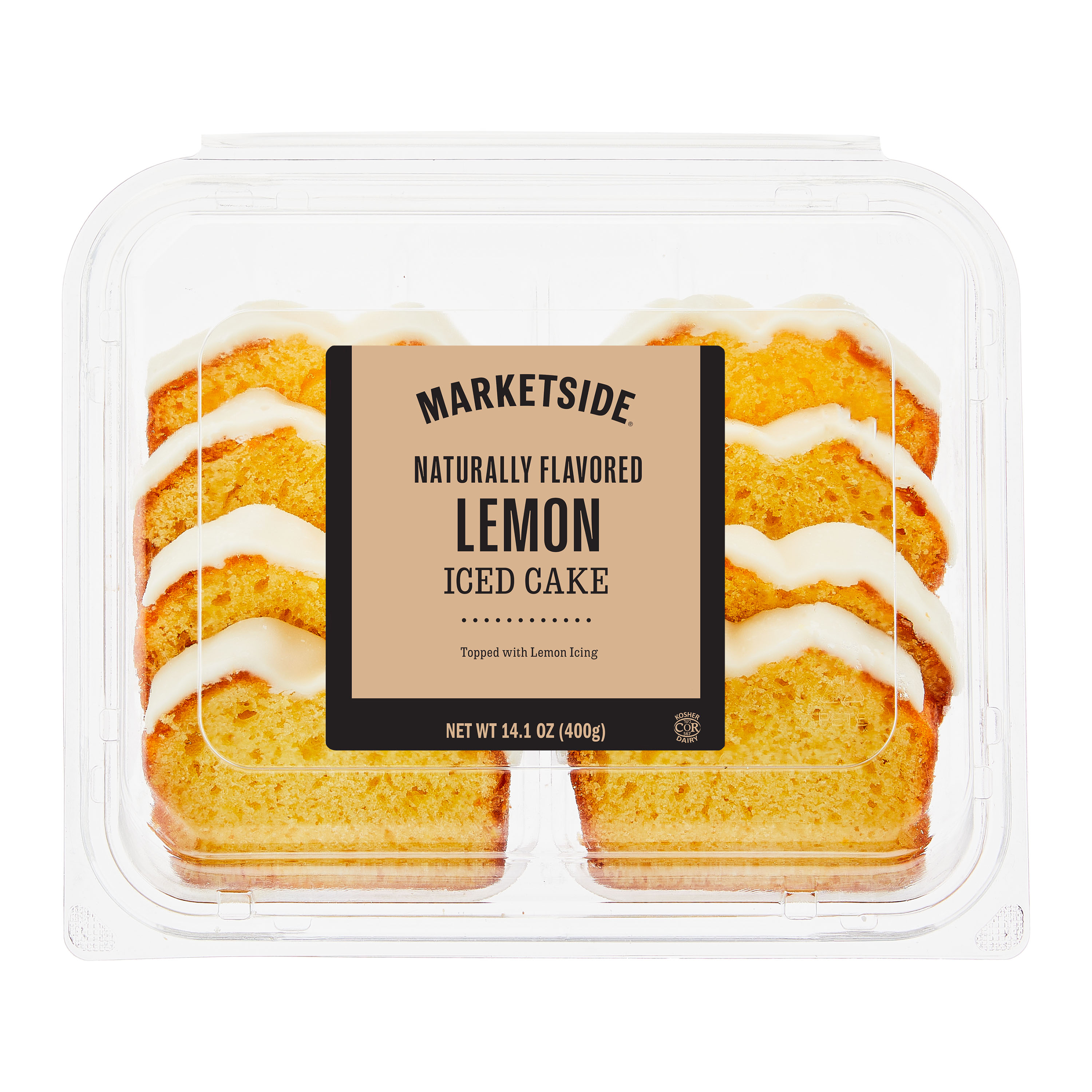 Marketside Iced Lemon Sliced Loaf Cake, 14.1 oz, 8 Count