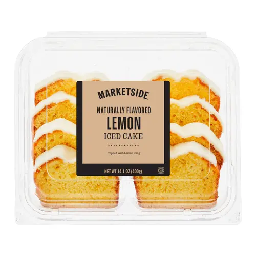 Marketside Iced Lemon Sliced Loaf Cake, 14.1 oz, 8 Count