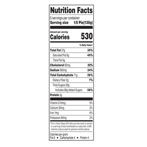 Marketside 8-inch Pecan Pie, Baked, 23 oz Box thumbnail 4