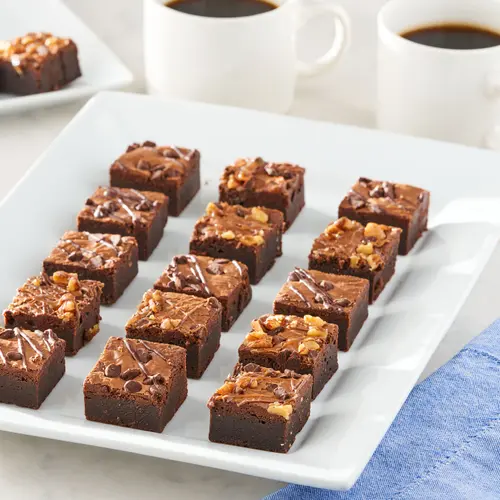 Marketside Bite Sized Turtle & Ultimate Chocolate Brownies, 21.87 oz, 20 Count, Shelf-Stable, Baked, Fudgy thumbnail 2