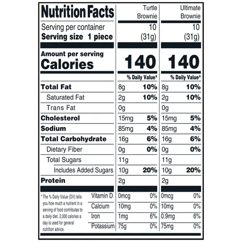 Marketside Bite Sized Turtle & Ultimate Chocolate Brownies, 21.87 oz, 20 Count, Shelf-Stable, Baked, Fudgy thumbnail 3