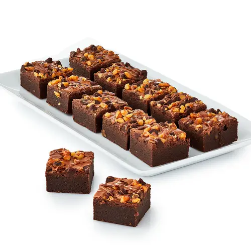 Marketside Bite Sized Turtle Chocolate Brownies, 13.3 oz, 12 Count, Shelf-Stable thumbnail 4