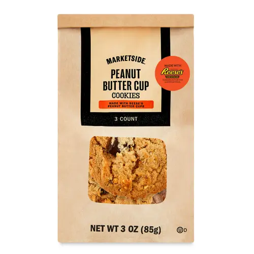 Marketside Peanut Butter Cup Baked Cookies Made with Reese's Peanut Butter Cups, 3 oz, 3 Count