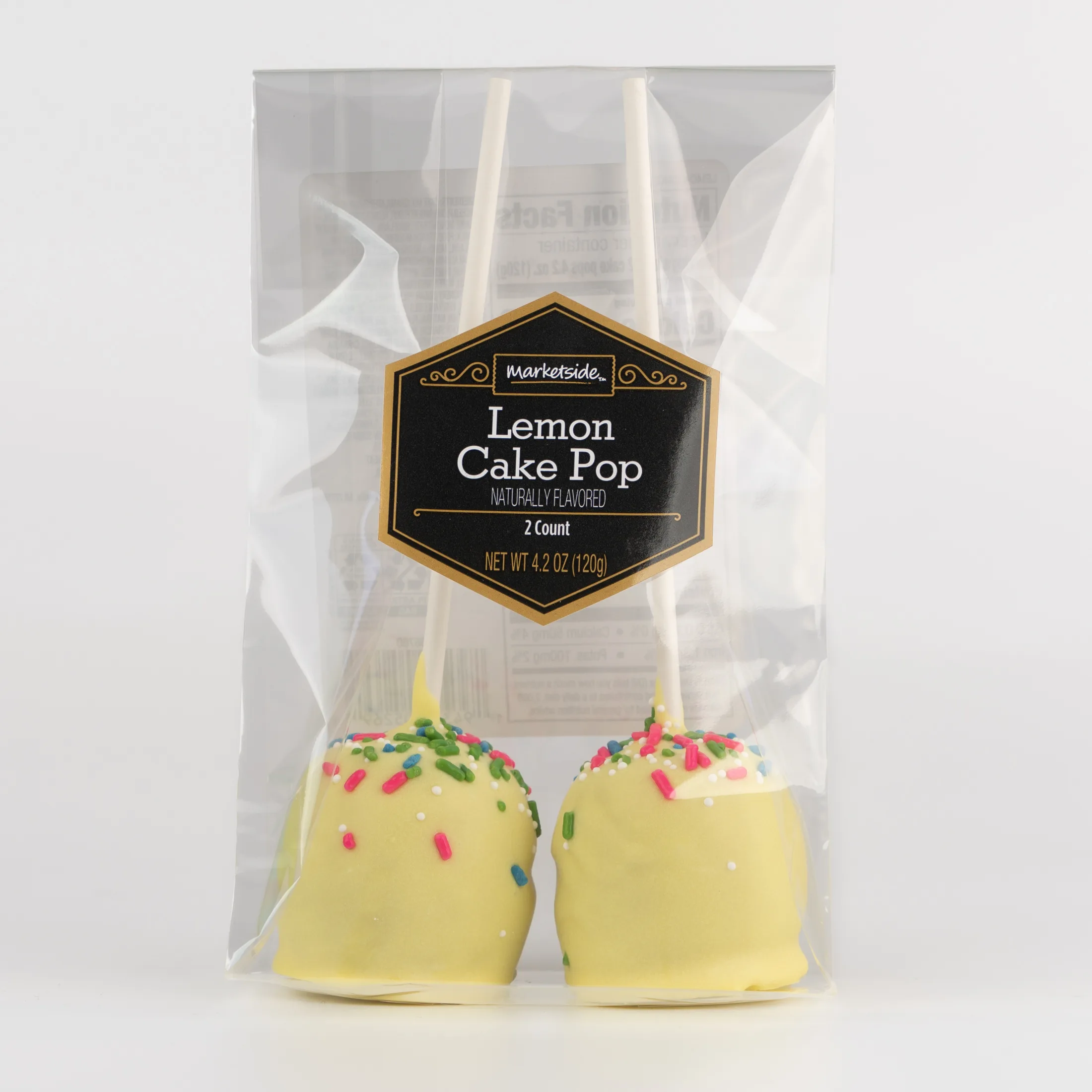 Marketside Lemon Cake Pops, Ready to Eat, 2 Count per Pack