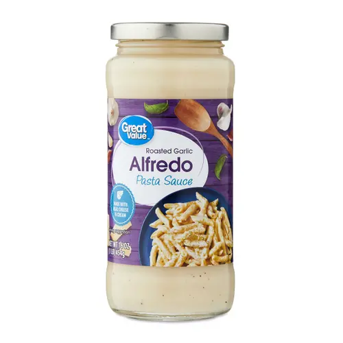 Great Value Roasted Garlic Alfredo Pasta Sauce, 16 oz
