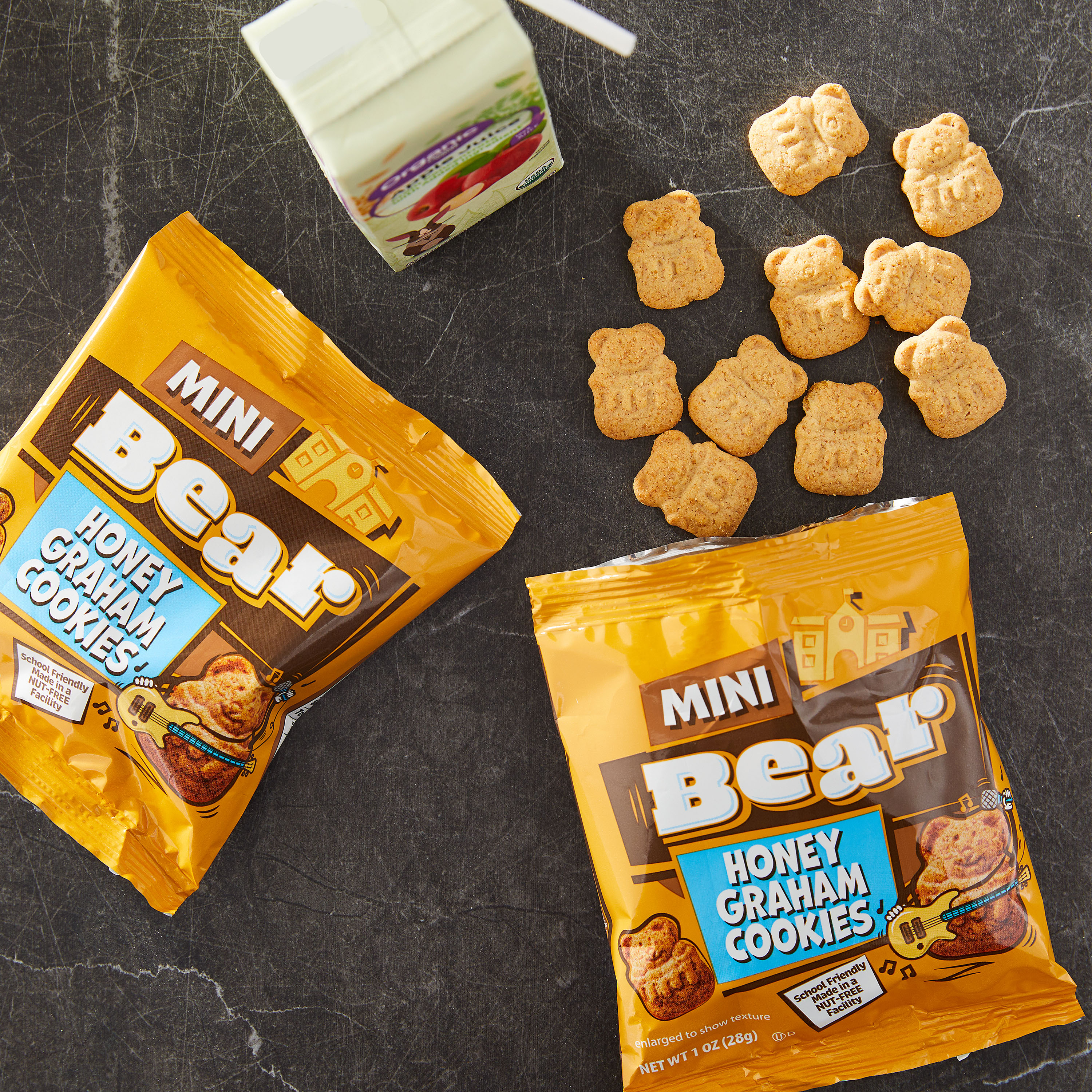 Great Value Mini Bear Honey Graham Cookies, 1 oz, 10 Snack Packs thumbnail 2