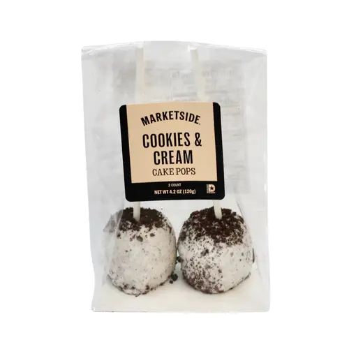Marketside Cookies & Cream Flavored Cake Pops, Ready to Eat, 2 Count per Pack thumbnail 2