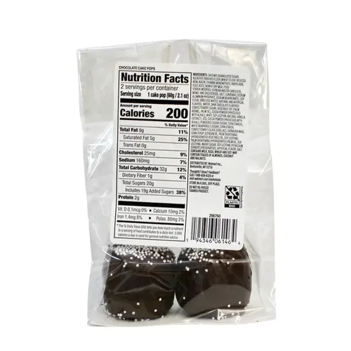 Marketside Chocolate Flavored Cake Pops, Ready to Eat, 2 Count per Pack thumbnail 3