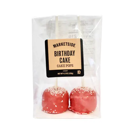 Marketside Birthday Cake Flavored Cake Pops, Ready to Eat, 2 Count per Pack thumbnail 2