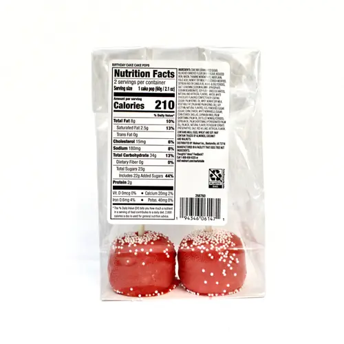 Marketside Birthday Cake Flavored Cake Pops, Ready to Eat, 2 Count per Pack thumbnail 3