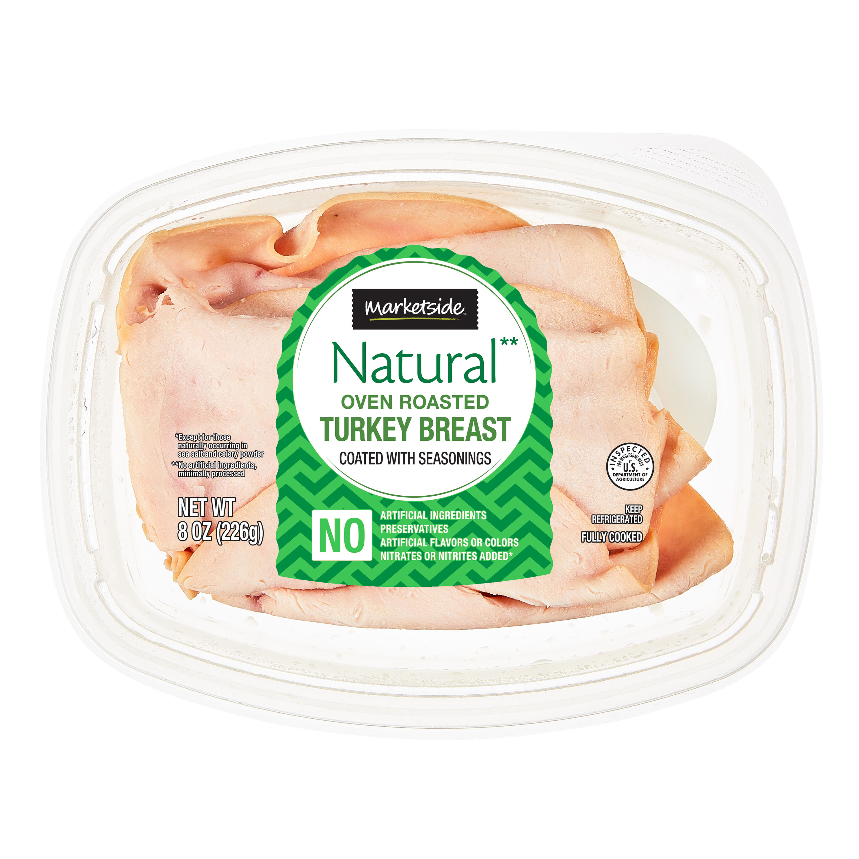 Marketside Natural Sliced Oven Roasted Turkey, 8 oz