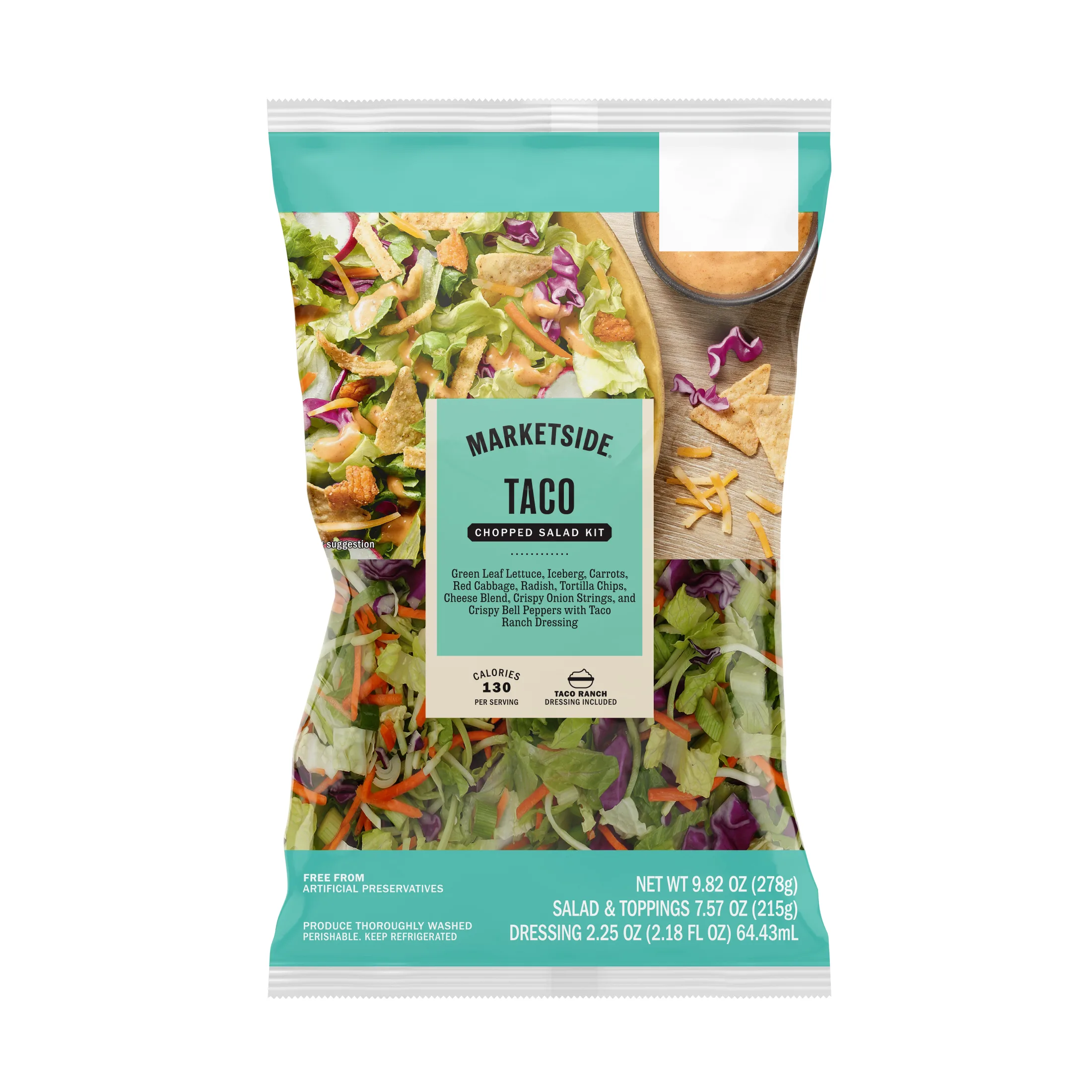 Marketside Fresh Taco Salad Kit, 9.83 oz Bag