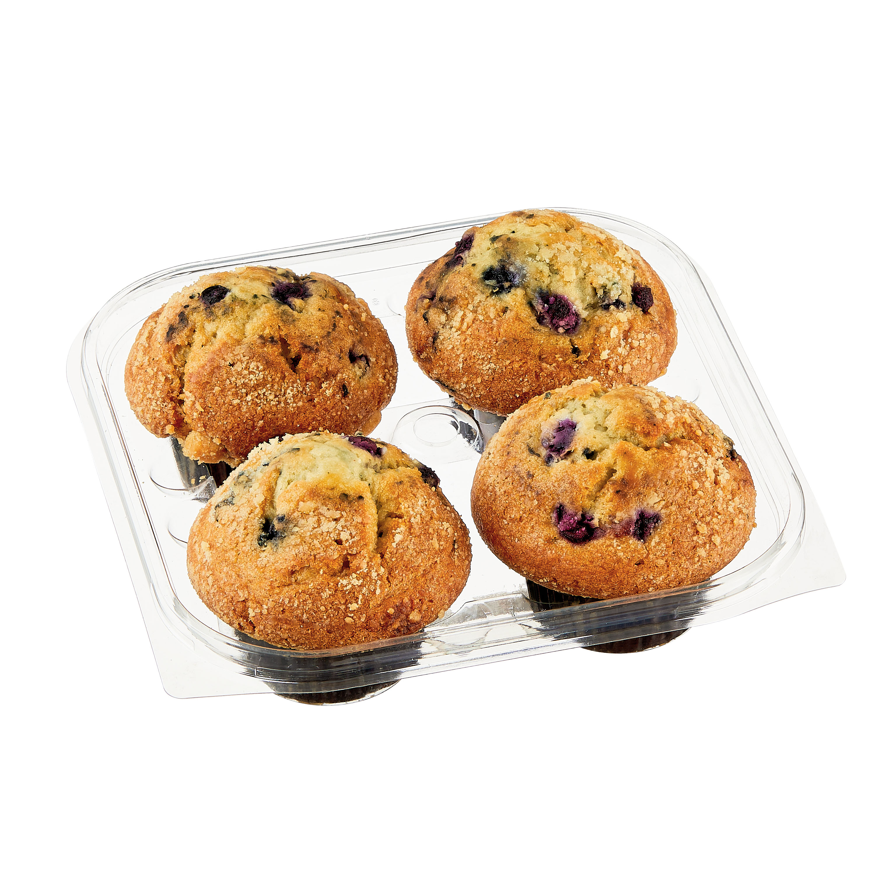 Marketside No Sugar Added Blueberry Streusel Baked Muffins, 14 oz, 4 Count thumbnail 2